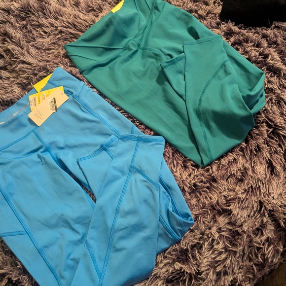 All in Motion Kids Leggings - Teal and Blue - Picture 1 of 1